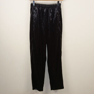 NEW Xirena Declan Shimmer Velvet Black Pull On Pants Womens Sz XS